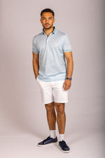Featherstone London light blue short sleeve polo shirt