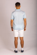 Featherstone London light blue short sleeve polo shirt - back