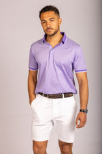Featherstone London lilac short sleeve polo shirt