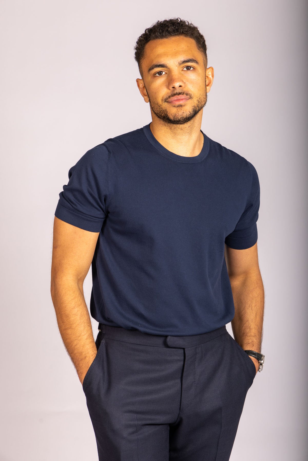 Navy crew neck t-shirt – Featherstone London men’s t-shirts