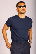 Navy crew neck t-shirt – Featherstone London men’s t-shirts - Sunglasses