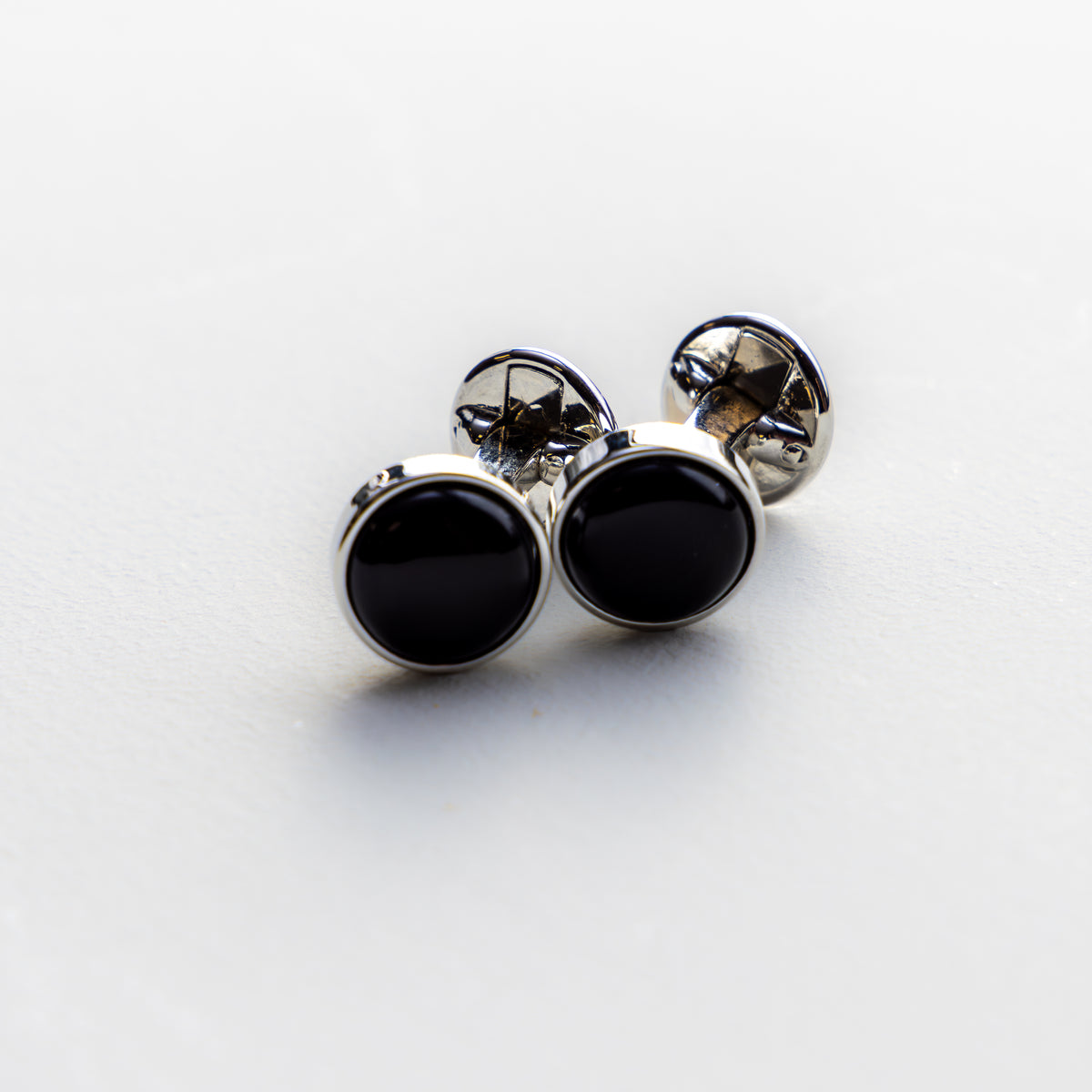 Black Onyx & Rhodium Cufflinks