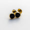 Black Onyx & Gold Plated Cufflinks