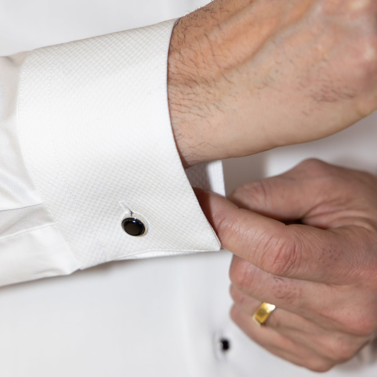 Black Onyx & Rhodium Cufflinks