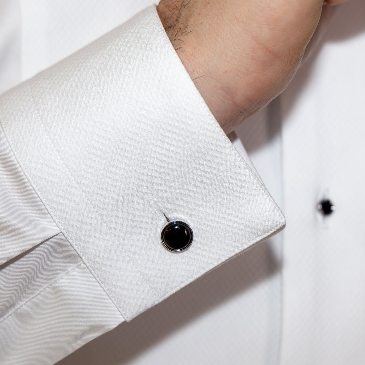 Black Onyx & Rhodium Cufflinks