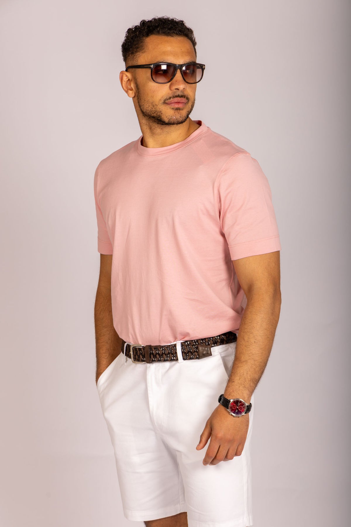 Featherstone London pink crew neck T-shirt