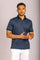 Navy Mélange Cotton Polo