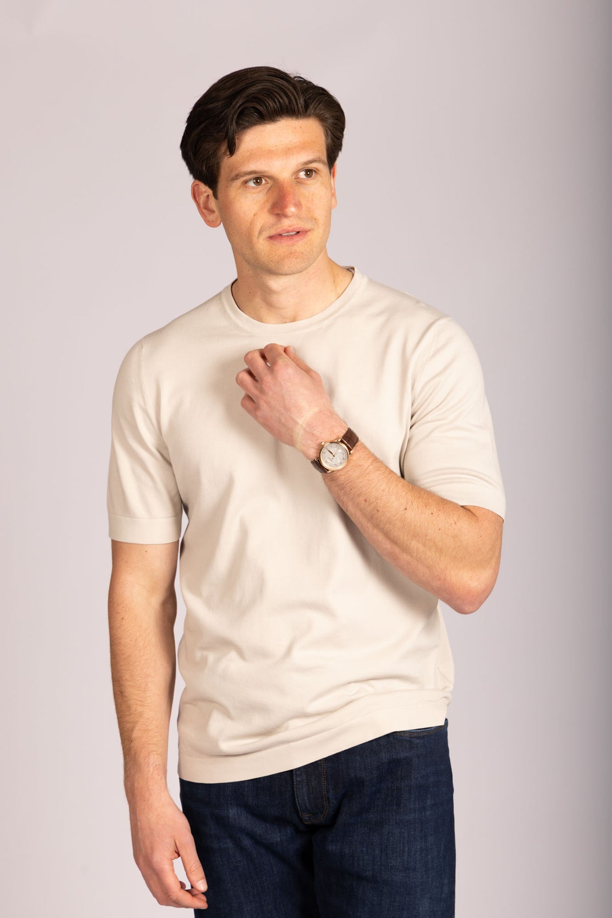 Stone crew neck t-shirt – Featherstone London men’s t-shirts