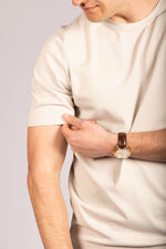 Stone crew neck t-shirt – Featherstone London men’s t-shirts - Sleeve