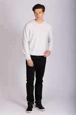 Light Grey Virgin Wool Crew Neck Jumper