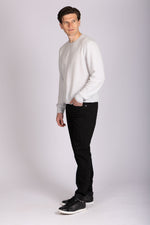 Light Grey Virgin Wool Crew Neck Jumper