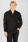 Black Wool-Cashmere Blend Quarter Zip Jumper with Embroidered Logo
