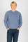 Sky Blue Wool Crew Neck Jumper with Embroidered Logo