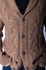 Hazel Cable Knit Shawl Cardigan