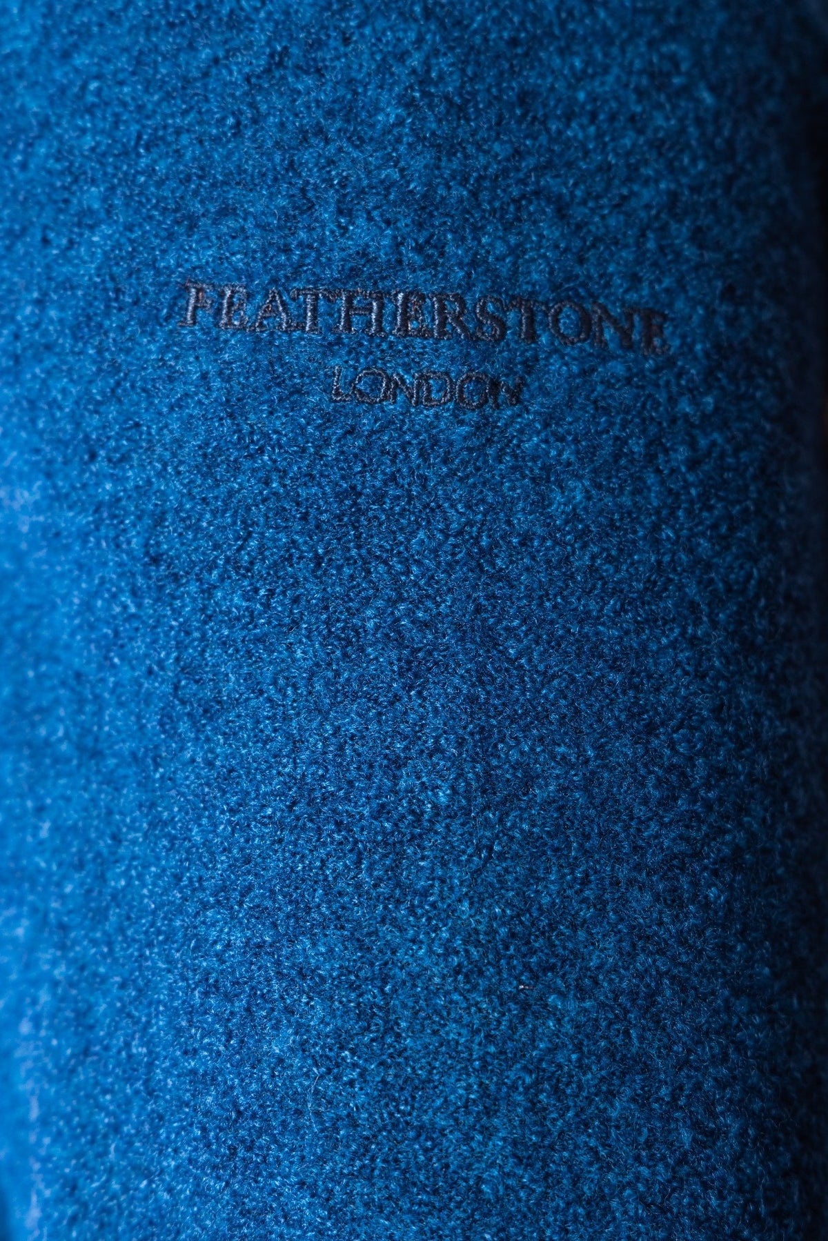 Navy Wool Textured Polo Jumper