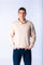 Sand Fine Knit Polo Jumper