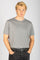 Stone Grey Cotton T-Shirt with Embroidered Logo