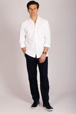 White Jersey ShirtFeatherstone London men's shirting - Full Length