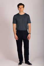 Ink blue crew neck T-shirt – Featherstone London men’s T-shirts - Full Body