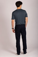 Ink blue crew neck T-shirt – Featherstone London men’s T-shirts - Back View