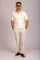 Ivory Cotton Knit Polo