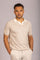 Beige Cotton Knit Polo