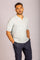 Soft Sage Textured Linen and Cotton Knitted Polo