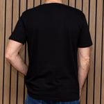 Featherstone London Black Organic Cotton T-Shirt - Gold Logo