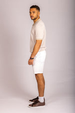 Sandstone Knitted Cotton Polo Shirt