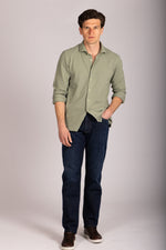 The Amalfi Jersey Shirt in Sage Green