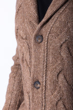 Hazel Cable Knit Shawl Cardigan